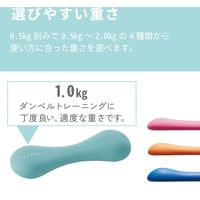 ダンベル スリムタイプ 1.0ｋｇ 筋トレ 1個入り 持ちやすい ライトブルー エクリアスポーツ HCF-DBS10BUL エレコム 1個