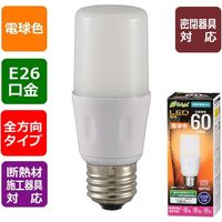 オーム電機 LED電球 T形 E26 60形相当 電球色_ LDT7L-G IS21 1個