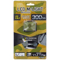 オーム電機 USB充電式マルチヘッドライド_ LHA-MUSB300H-G 1個