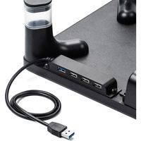 サンワサプライ USBハブ・引出し付机上ラック MR-LC805BK 1個（直送品）