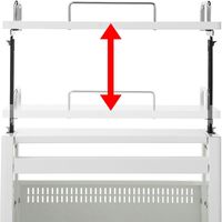 サンワサプライ プロジェクター台 幅510×奥行380×高さ750～959mm ホワイト PR-16 1台 高さ調節 AV機器収納棚 トレー・キャスター付き