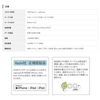 Vodaview　C-ライトニングケーブル　USB(C)[オス]-Lightning[オス]1.5m　ECO(エコ)ケーブル　VV-UCLN015-W