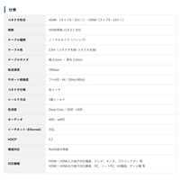 Vodaview HDMIケーブル（コンパクト/フラットタイプ） 2m HDMI[オス]-HDMI[オス] VV-HDMI020AA-BF