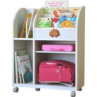 白井産業 シマウーノ はりねずみがかわいいホワイトのランドセルラック幅644×奥行296×高さ823mmホワイトSMU-8065W-H 1台（直送品）