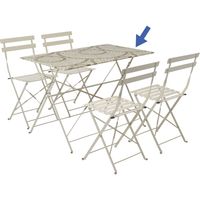 タカショー フォートダイニングテーブル モザイク調 オフホワイト GSTY-60TMSW（直送品）