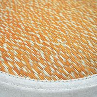 萩原 い草高座クッション シャイン 約幅400×奥行400×高さ120mm オレンジ 81938706 1個（直送品）