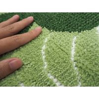 萩原 インテリアマット ステラ 約幅550×奥行850mm グリーン 270049316 1枚（直送品）