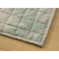 萩原 麻混キルトラグ アロハ 約幅1850×奥行2400mm ナチュラル 240613327 1枚（直送品）