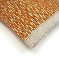 萩原 い草小座布団 シャイン 約幅440×奥行440mm オレンジ 81938704 1セット（2枚入り）（直送品）