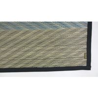 萩原 国産い草センターラグ（裏貼り） レーヴ 約幅1910×奥行2500mm ブルー 81938201 1枚（直送品）