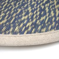 萩原 い草チェアパッド シャイン 約幅400×奥行400×高さ20mm ブルー 81938715 1セット（2枚入り）（直送品）