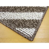 萩原 防汚撥水機能付きの国産ダイニングラグ マルシェ 約幅2200×奥行2500mm ブラウン 240612364 1枚（直送品）