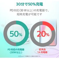 エレコム USB C-Lightningケーブル/スタンダード/2.0m/ホワイトフェイス MPA-FCL20WF 1個