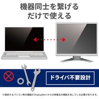 エレコム 変換ケーブル/DisplayPort-VGA/1.0m/ブラック CAC-DPVGA10BK 1個