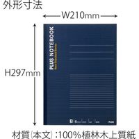 プラス ノートブック A4 B罫10冊 NO-204BS（10）（直送品）