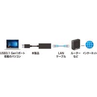 サンワサプライ USB3.1-LAN変換アダプタ（ホワイト） USB-CVLAN1W 1個（直送品）