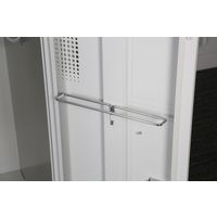 【車上渡し】アール・エフ・ヤマカワ 掃除用具入れ 片開き 幅455×奥行515×高さ1790mm ホワイトグレー 1台（直送品）