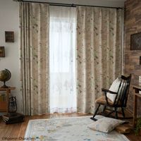 スミノエ MOOMIN セミオーダー カーテン ムーミン谷の地図 1800×1850mm アイボリー 1セット(2枚入)（直送品）