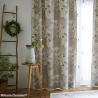 スミノエ MOOMIN セミオーダー カーテン ムーミン谷の地図 2800×1050mm グレー 1セット(2枚入)（直送品）
