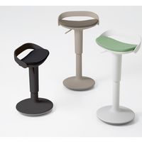 【設置込】コクヨ 昇降スツール ジョイン ホワイトグレー×オパールグリーン 1脚（直送品）