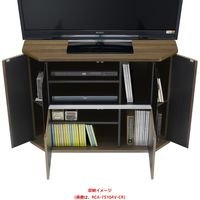 【軒先渡し】朝日木材加工 コーナーミドルテレビ台 ラシーヌ 幅1000×奥行390×高さ738mm ホワイト 1台（直送品）