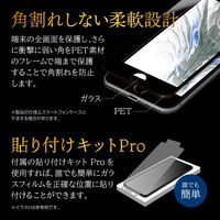 iPhone SE (第3世代/第2世代) ガラスフィルム 液晶保護フィルム 極龍神 全画面保護 ソフトフレーム ブルーライトカット（直送品）