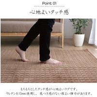 イケヒコ mou（ムー） ラグ 1850×1850mm ブラック 1380000000477 1枚（直送品）