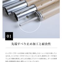 S'more（スモア） 付け替え用 アルミ テントポール タープポール 直径28mm マットレッド 滑り止め加工 収納バッグ付き 1個（直送品）