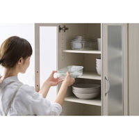 アイリスオーヤマ 耐熱ガラス容器 ホワイト TGS-8S 1セット(8点入)