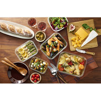 アイリスオーヤマ 耐熱ガラス容器 クリア TGS-8S 1セット(8点入)