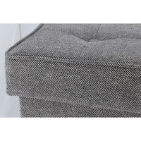 不二貿易 ディノ ボックススツール ヘリンボーン 幅380×奥行380×高さ400mm グレー 85848 1セット(2台入)（直送品）