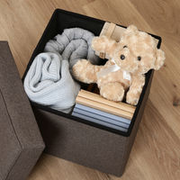 不二貿易 ディノ ボックススツール 幅380×奥行380×高さ400mm ブラウン 85853 1セット(2台入)（直送品）