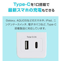 延長コード 電源タップ 1m 4個口 USB-A/Type-Cポート INOVA タプマイト PD20W 3R-TAC06PDWT