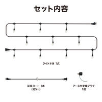 タカショー あかりクラシックパーティーライト 10球 LGH-02 1個（直送品）
