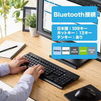 エレコム ワイヤレスキーボード 無線 Bluetooth 洗える IPX5 メンブレン 黒 TK-WS03BMKBK 1個（直送品）