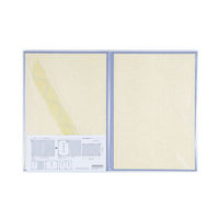 ナカバヤシ 証書ファイル A4/A3対応 二つ折り 紙製クロス貼り 片面パッド入り 薄紫 FSP-A4C-LP 1セット（2冊）