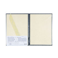 ナカバヤシ 証書ファイル A4/A3対応 二つ折り ビニールクロス貼り 片面パッド入り 黒 FSV-A4C-D 1冊