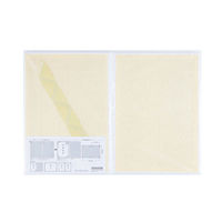 ナカバヤシ 証書ファイル A4/A3対応 二つ折り ビニールクロス貼り 片面パッド入り 白 FSV-A4C-W 1冊