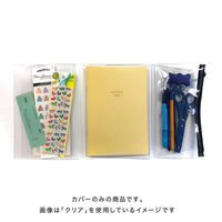 ダイゴー isshoni. ペンケース付ノートカバーPVC A5対応 クリア ブルー N1860 1冊（直送品）