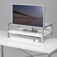 サンワサプライ 机上液晶モニタスタンド(W595mm・ホワイト) MR-LC102WN 1個（直送品）