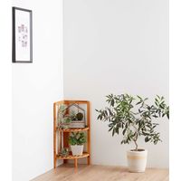 ベストコ 収納 木製 インテリア コーナー ラック コンパクト 2段 ライトブラウン ND-6945 ハンディ 4975970257548（直送品）