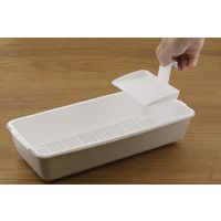 ベストコ オクト 抗菌 抗ウイルス ワームグレー スリム MA-3230 豆腐トレー付き盛皿 4988562000453 1個