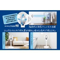 YAMAZEN 18cm ミニリビングサーキュレーター お手入れ簡単 全分解仕様 YLS-F18(W) 1台