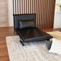 タマリビング ビータシリーズ ソファベッド ビータ4 PVC 幅1000mm ブラック 50000490 1台（直送品）