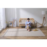 アイリスオーヤマ 杢天竺キルトラグ ベージュ ORG-M1824 1枚