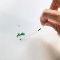 KAWAGUCHI ビーズ通し 6cm 2本入 90-028 1セット(3個)（直送品）