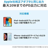 サンワサプライ USB PD対応キューブ型AC充電器（PD20W） ACA-PD89W 1個