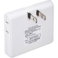 延長コード 電源タップ 2P（ピン） 2個口 USB充電ポート搭載 ホワイト TAP-B104UN サンワサプライ 1個