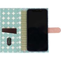 シンメ い草のスマートフォンケース　他機種対応　適応サイズ：約162ｘ81ｘ10mm以内　LLサイズ[キナリ/ドットグリーン]（直送品）