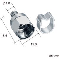 サン電子 4K8K衛星放送対応 4C用コネクタ 30個 F4(30) 1式（直送品）